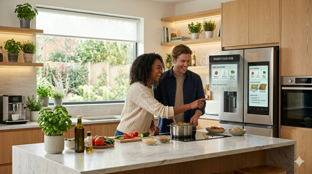 Home water filtration in modern kitchen