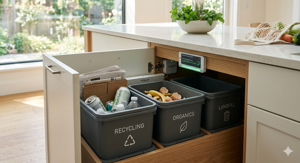 Smart waste management system for a sustainable kitchen